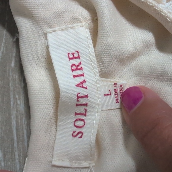 Solitaire Embroided Cream Bell Sleeve Blouse | Embroidered Long Sleeve Top - Picture 8 of 12